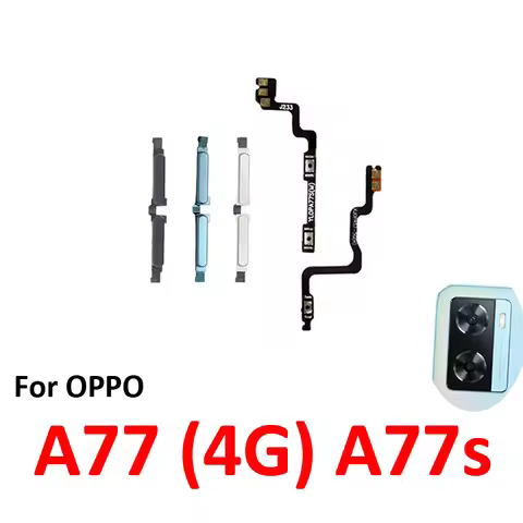 For Oppo A77 4G CPH2385 Phone New Volume Button Up Down External Key Internal On Off Power Flex Cabl