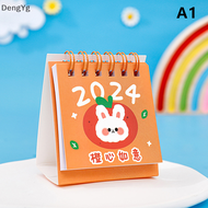 NCVHRT 2024 Mini Calendar Cute Desk Daily Scheduler Calendar Planner Standing Calendar Desktop Ornament Guest Gifts Office Supplies