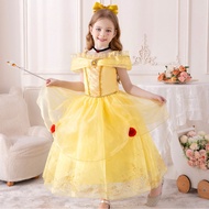 Halloween Costume Beauty and the Beast Movie Same Style cos Performance Dress Yellow Skirt Summer St
