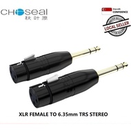 XLR to 6.35mm 1/4 inch adapter TRS stereo