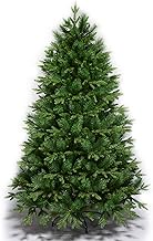 6ft PVC Artificial Christmas Tree,Premium Spruce Hinged Decorated Pine Tree With Solid Metal Legs Unlit Xmas Tree,For Traditional De(Christmas tree gifts) (Green. 210cm(6.8ft)) Commemoration Day