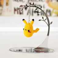 Keychain Pokemon Pikachu, pokemon amigurumi, keyring crochet charm, 针织玩具 吊飾 包包掛飾