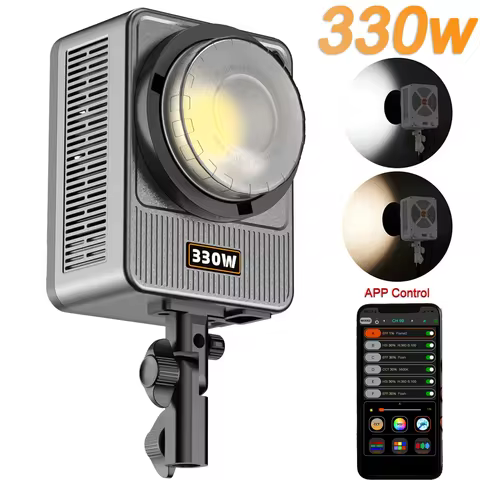 330W LED Video Light Photography Continuous Lighting Bi-color 2700k-6500k Bowens Mount Manual App Co