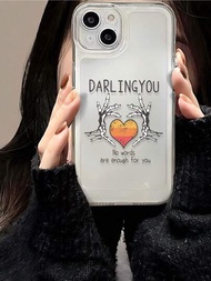 Carcasa Para Teléfono Darlingyou Blanca Con Diseño De Hueso, Mano, Corazón, Espacio, Concha Transparente Pintada A Prueba De Golpes, Compatible Con Iphone P14promax, P13, Pintado Con Dibujos Animados P11, Anti-caída P12 Xr Con Dibujos Animados, Funda De Teléfono 78ges2 Xs, Samsung Series S24 A03s, A03core, A04, A12, A13, A14, A21s, A22, A23, A24, A32, A33a34, A5 A51a52, A53, A54, A71, A72, A73, S20fe, S21, S22, Xiaomi, Redmi Series Redmi 9, Redmi 9a, Redmi 10a, Redmi 10c, Redmi Note9, Redmi Note10, Redmi Note11, Redmi Note12, Redmi 12, Redmi 12c