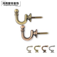 D1NJ E-Shaped Round Head Curtain Wall Hook Push-Up Fixed Small Wall Hook Curtain Hook Zinc Alloy Cur