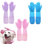 Pet Grooming Cleaning Gloves Dog Cat Bathing Shampoo Glove Scrubber Magic Sponge Silicon Hair Washin