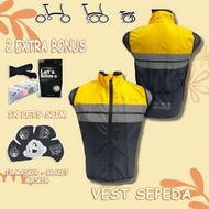 HITAM Brompton Folding Bike Sports Vest Vest - Yellow Black Limited Edition
