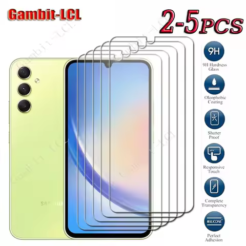 2-5PCS 9H HD Tempered Glass For Samsung Galaxy A34 5G 6.6" GalaxyA34 SM-A346 A346B A346E Screen Prot