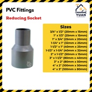 PVC Reducing Socket | Gray Pipe | Reducing Fittings | Pipe Connector