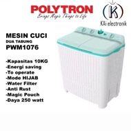Mesin cuci polytron 10 kg 2 tabung PWM 1076