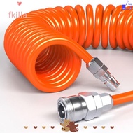 FKILLA PU Air Compressor Hose, Flexible PU Air Compressor Hose Tube, Scalable Spring Tool With Conne