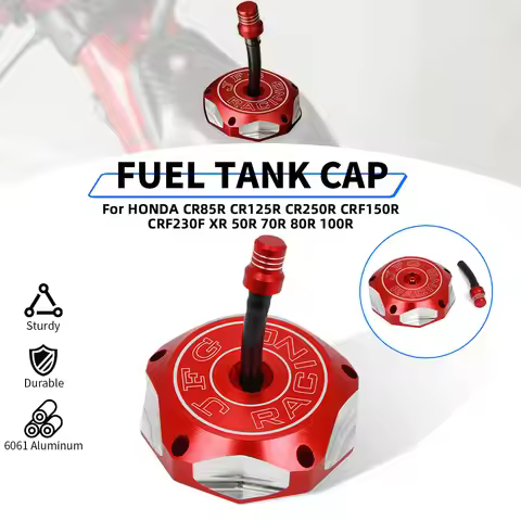 Motorcycle CNC Gas Fuel Tank Cover Cap For HONDA CR85R CR125R CR250R CRF150R CRF230F XR 50R 70R 80R