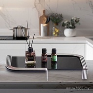 Desktop Coffee Table Black Metal Light Modern Sales Station Living Room Luxury Hotel Model Room Tray