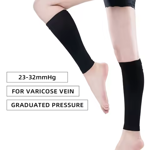 Legbeauty Plus Size Medical Compression Calf Sock Unisex Sport Calf Support Sleeve Leg Footless 23-3