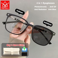 IMPALA JS6022P Auto Change Color Myopia Glasses for Men and Women Anti Blue Light Nearsighted Eyegla