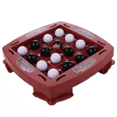 Black and White Four in A Row Game Fast Strategy Interactive Orbit Logic Board Game Educational DIY 