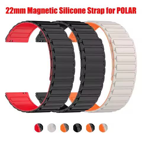 Magnetic Loop Band 22mm For POLAR Grit X2 Pro Titan/Grit X Pro Silicone Strap For POLAR Vantage V3 M