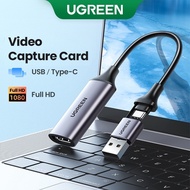 UGREEN Video Capture Card 4K HDMI to USB/Type-C HDMI Video Grabber Box for PS5 Xbox Camera DVD Live 