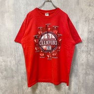 古著 Gildan MLB 紅雀 2006 短袖印花棒球 T 卹，紅色，復古風格，L 碼