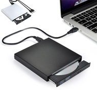 USB External CD-RW Burner DVD/CD Reader Player with Two USB Cables for Laptop Computer