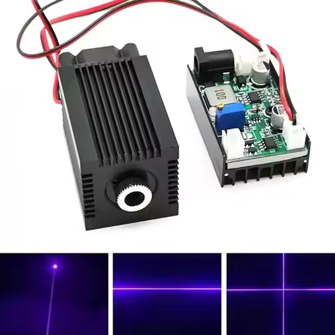 405nm Dot Line Cross 100mW 150mW 200mW 350mW 400mW Violet/Blue Focusable Laser Module DC12V
