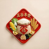 Five Grains Fengdeng 3d Three-Dimensional Resin Refrigerator Stickers Cultural Creative Housewarming