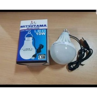 Lampu Led 10W Mitsuyama 5v Usb Powerbank Mati Lampu Emergency Jualan Gerobak Kaki Lima Genset Senter