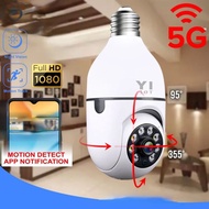 กล้องวงจรปิดไร้สาย PTZ 5G กล้องหลอดไฟกล้อง IP 1080P พร้อม LED ไนท์วิชั่น IR Yi Iot