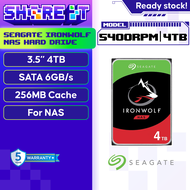 SEAGATE Ironwolf 3.5" NAS SATA Hard Drive HDD Internal Hard Disk (2TB/3TB/4TB/6TB/10TB)