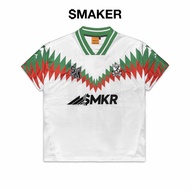 [SMAKER] 100% mesh WHITE soccer JERSEY - 88 FOOTBALL CLUB JERSEY IN WHITE