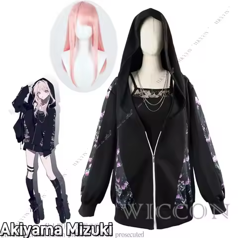 Akiyama Mizuki PJSK Cosplay Costume Wig Project Sekai Colorful Stage 25 o 'clock Nightcord Coat Dail