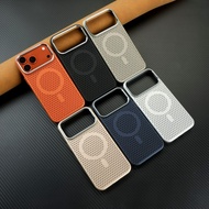 High-End Simple Breathable Heat Dissipation Mesh Magnetic Protective Case Suitable For ihone 17 16 1