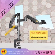 Giá Treo Hai Màn Hình NB H180 17 -30 Inch - Tay Treo Màn Hình Kép Xếp Màn Trên Dưới - Hàng chính hãn