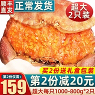 首鲜道 螃蟹原装超大2只共2000-1600g面包蟹活鲜鲜活大螃蟹熟冻