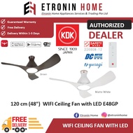 KDK 120 cm (48") WIFI Ceiling Fan with LED Light E48GP