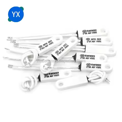 1PCS KSD9700 10A Ceramics Thermistor Temperature Control Switch for 12V/24V DC Voltage Range and Pre