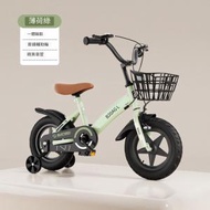 日本熱銷 - 兒童單車-16寸-薄荷綠一體輪