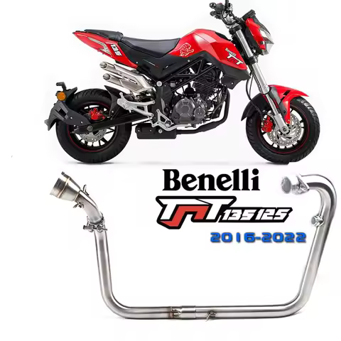 TNT125 TNT135 FULL SYSTEM EXHAUST FOR BENELLI TNT 125 135 MOTOCYCLE EXHAUST MUFFLER FRONT PIPE TUBE 
