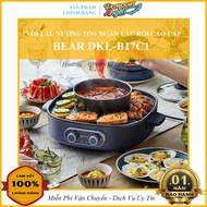 [Genuine] Bear DKL-B17C1 2in1 Multifunctional Grill Hotpot With Capacity 1700W, Blue