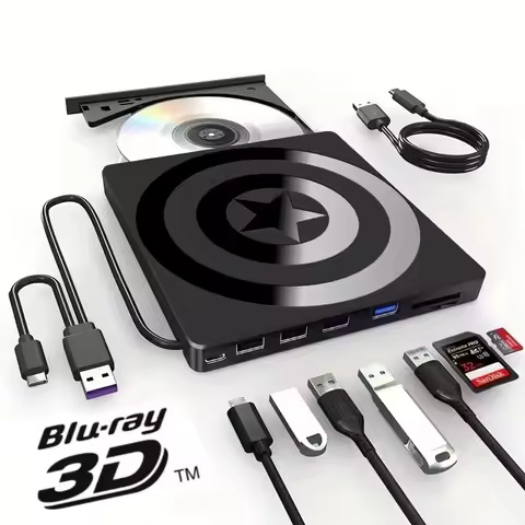 3D Portable Blu Ray Player USB 3.0 DVD Players External DVD Writer Dvd Drive Usb Blu Ray Player Blu 