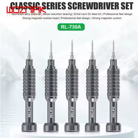 RELIFE RL-730 Steel Cannon King Classic Series Screwdriver Y0.6/0.8/+1.5/+2.5/T1 for Mobile phone, T