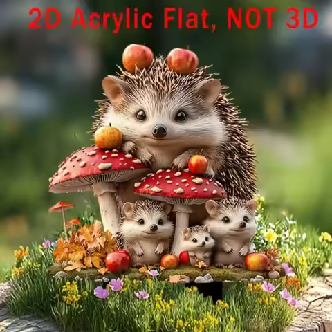 1PCS Bohemian Crystal Hedgehog Home Garden Decoration Pile Statue Flower Pot Decoration Statue Outdo
