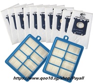 10x Vacuum Cleaner Dust Bags s bag and 2x H12 Hepa filter fit for Philips Electrolux Cleaner Free Sh