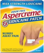 Aspercreme Max Strength Pain Relief Patch for Back Pain Odor Free Pain Patches Packaging May Vary 5 