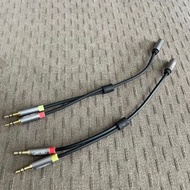 UNITEK手機耳機轉電腦轉接線一分二耳機麥克風音訊線二合一轉換線