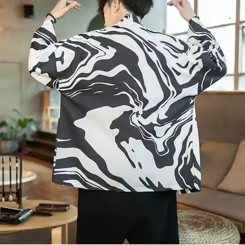 Kimono man Japanese clothes samurai clothing Japanese kimono cardigan yukata men haori obi costume s