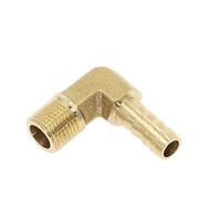 Brass Elbow Hose Barb Fitting M8-M14 Metric Male to 8-12mm Barbed Adapter ﻿