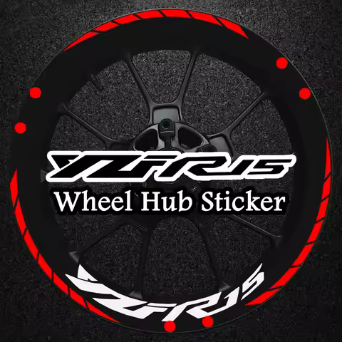 For YZF-R15 YZF R15 17'' Reflective Motorcycle Wheel Hub Stickers Sport Bike Moto Rim Strips Decor V