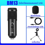 【ร้านค้าในพื้นที่】RAYHAYES BM-13 ไมโครโฟนคอนเดนเซอร์ USB ไมโครโฟน ไมค์ไลฟ์สด ไมค์เกมมิ่ง ไมโครโฟนคอม pc ไมโครโฟนบันทึกเสียง  Condenser Microphone