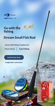 Small Things Fishing Rods Adults/Children Can Use Hand Rods Stream Rods Full Set Ultra-Short Croquet
